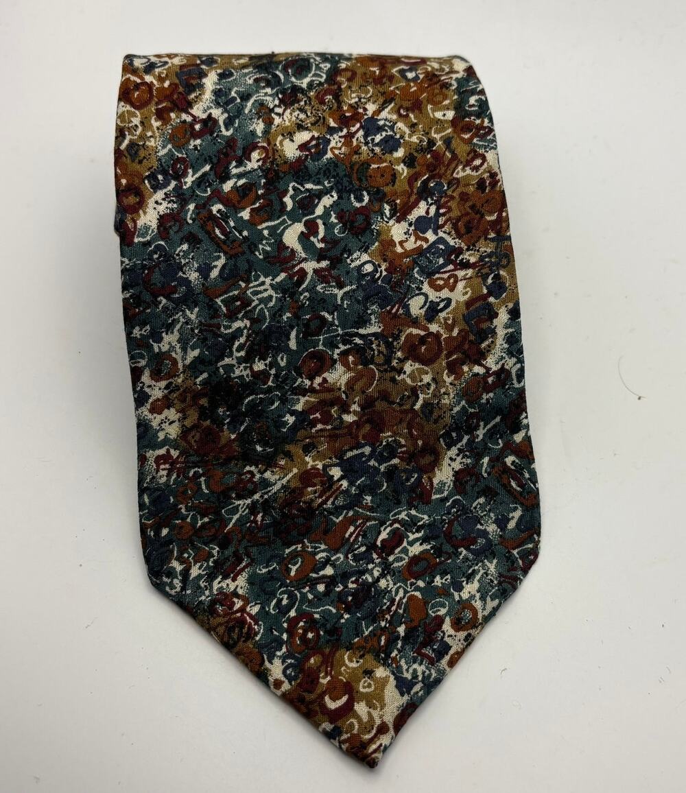 Christian Dior Monsieur Silk Tie Abstract Multicolor Designer Luxury Necktie